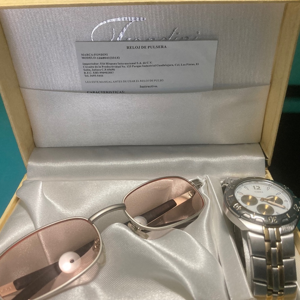 Fondini Quartz Watch & Sunglasses